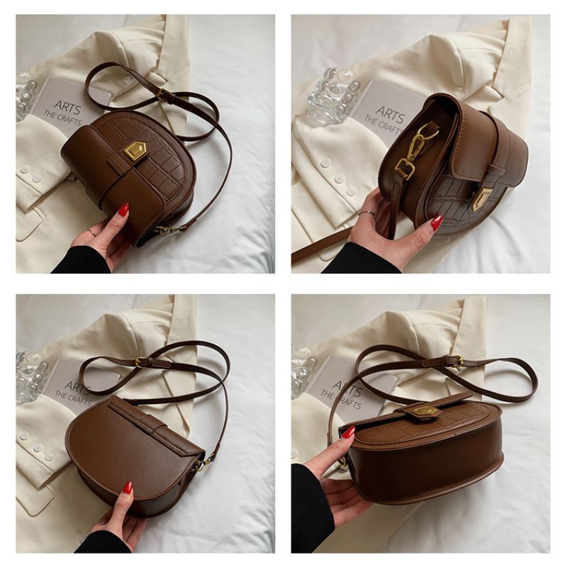 High-Grade Retro Fashion Saddle Crossbody Small Bag