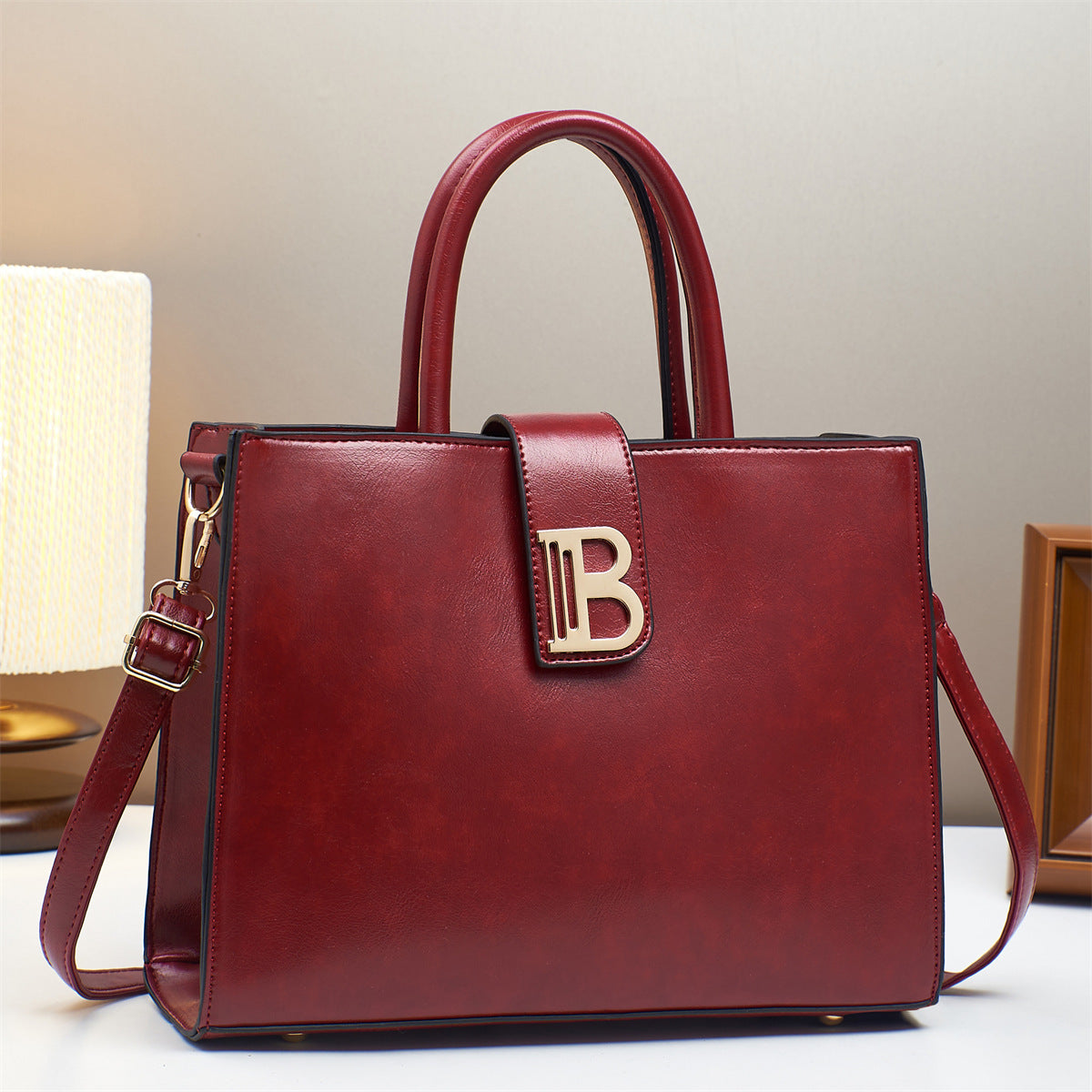 New Macaron Large Capacity Fashion Versatile Shoulder Bag Red
