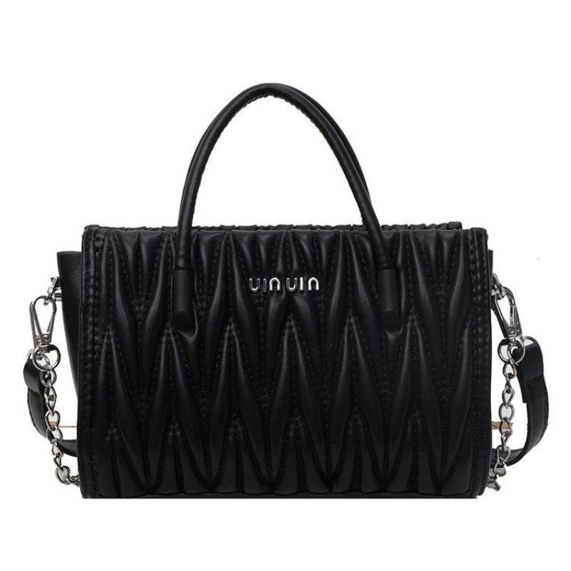 Fashionable Versatile Solid Color Exquisite Embroidery Bag Silver