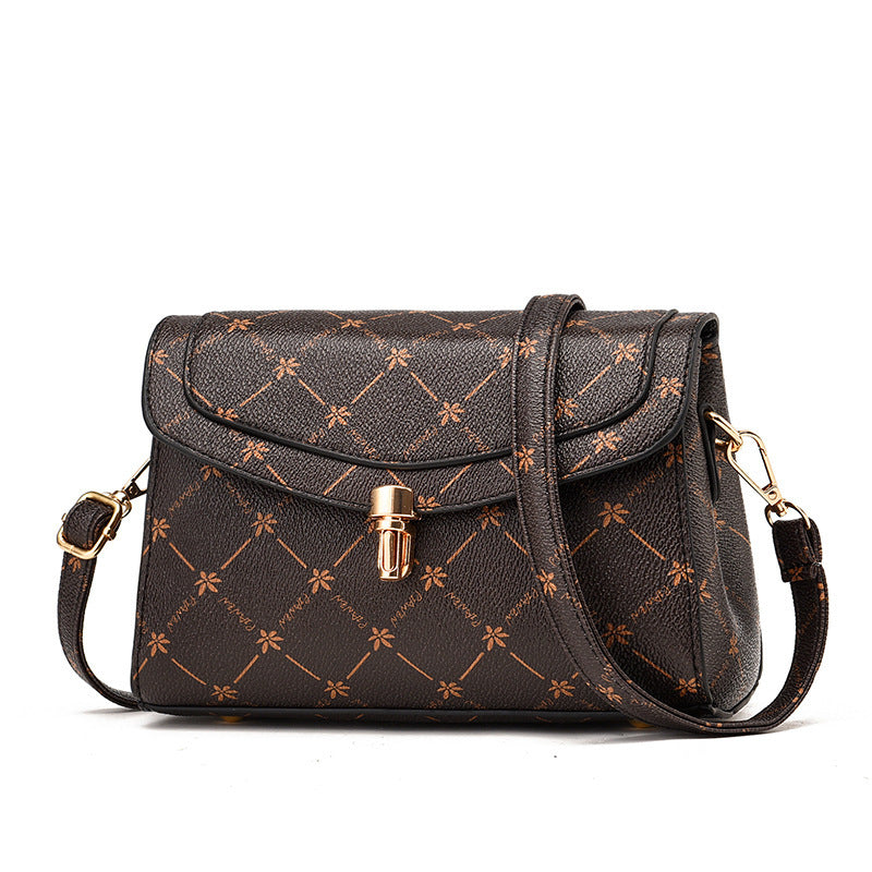 American New Retro Ladies Elegant Crossbody Bag Brown