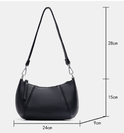 Elegant Small Dumpling Crossbody Bag Brown