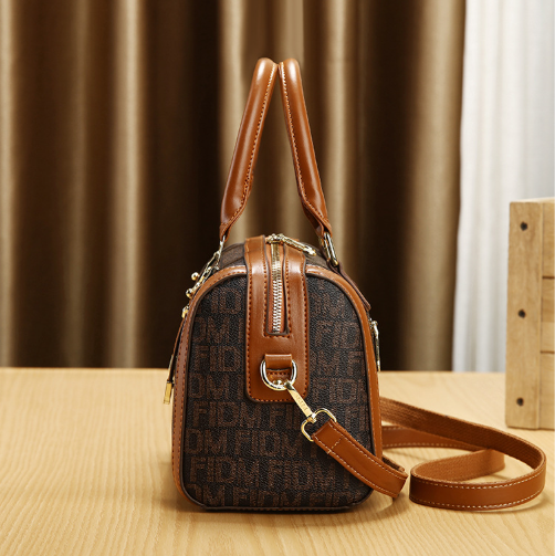 Casual Simple Texture Cross-Step Bag For Women Brown