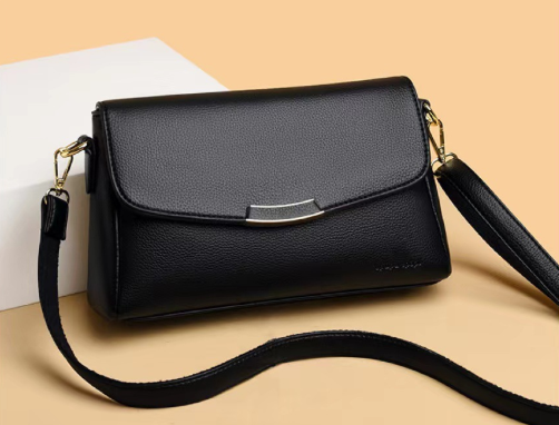 Elegant Medium Small Square Bag Black