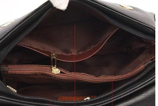 Elegant Medium Small Square Bag Black