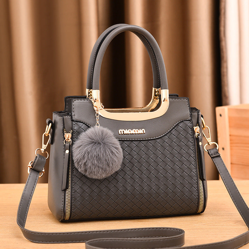 New Trendy Woven Western Style Women's Bag Gray