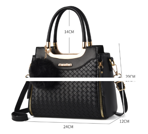 New Trendy Woven Western Style Women's Bag Black