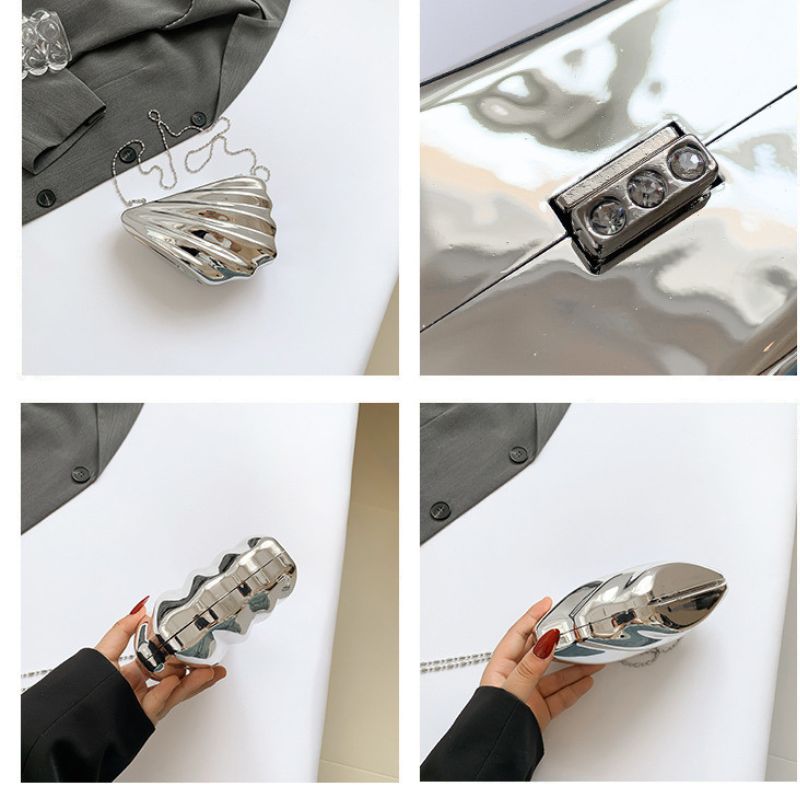 Angel Wings Fan-Shaped Shell Jewelry Bag