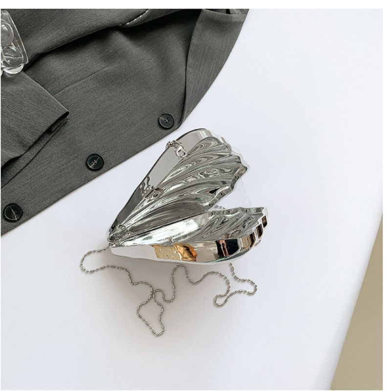 Angel Wings Fan-Shaped Shell Jewelry Bag