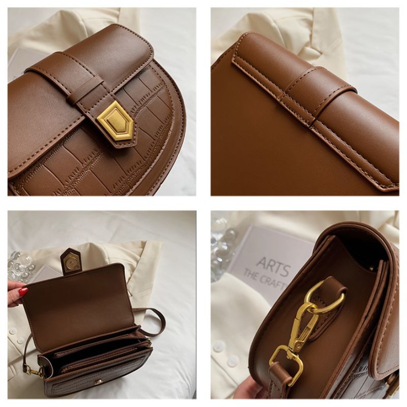 High-Grade Retro Fashion Saddle Crossbody Small Bag
