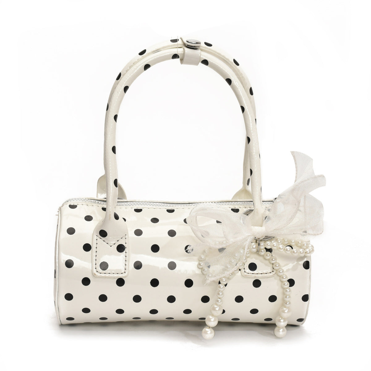 2026 New Polka Dot Crossbody Bag for Women White