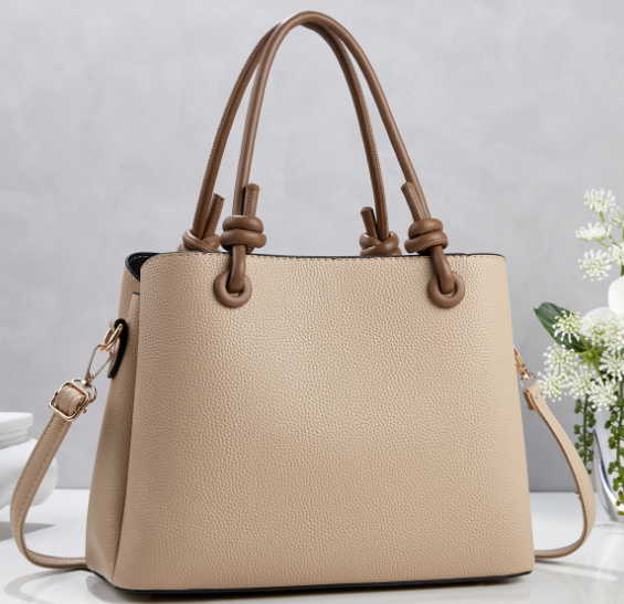 Daiziya Large Lychee Pattern Crossbody Bag Khaki