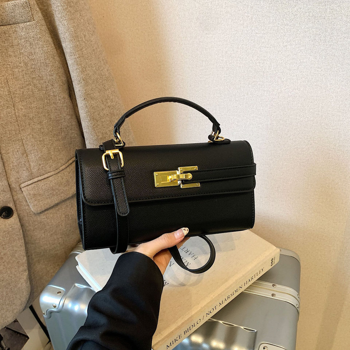 New Mini Maillard Carey Crossbody Bag Black