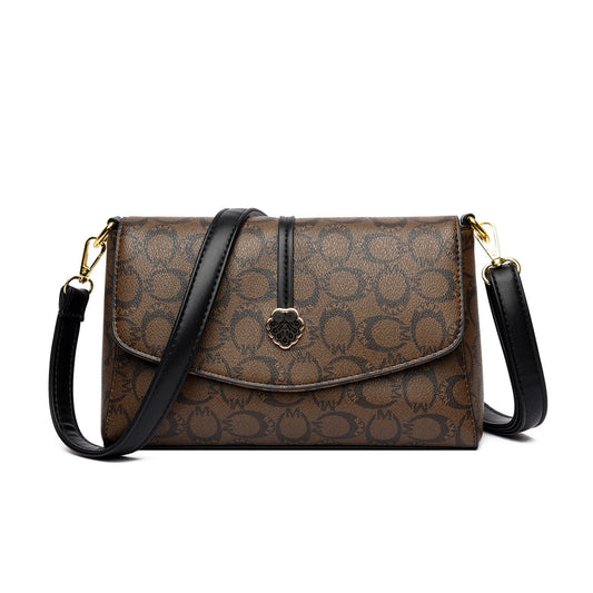 2026 Elegant Medium Monogram Crossbody Bag Black