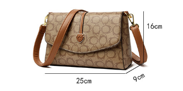 2026 Elegant Medium Monogram Crossbody Bag Black