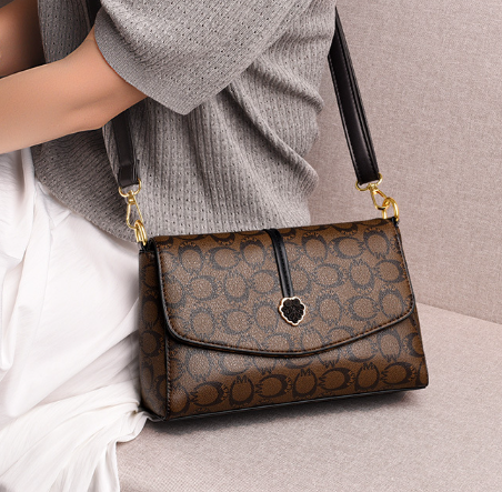 2026 Elegant Medium Monogram Crossbody Bag Black