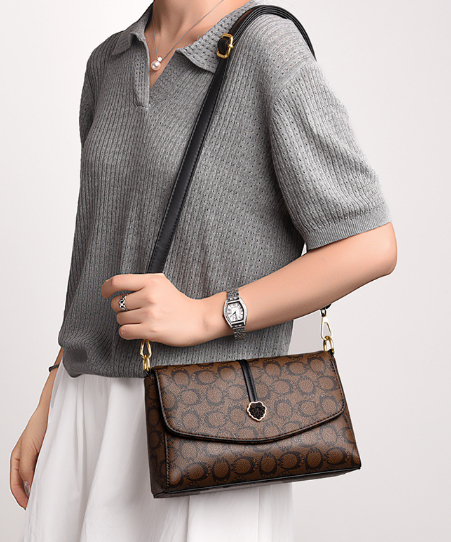 2026 Elegant Medium Monogram Crossbody Bag Black