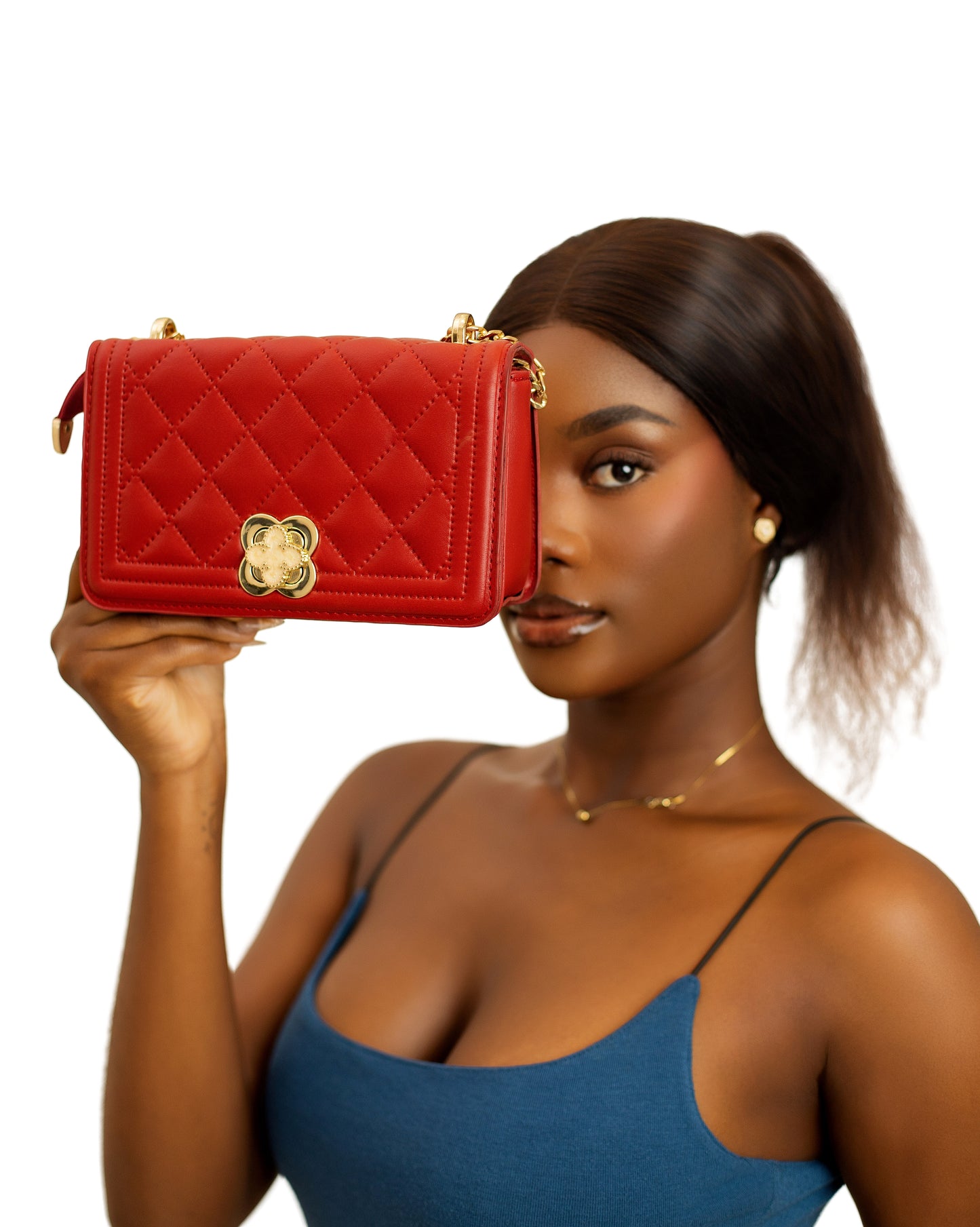 2023 New Fashion Small Fragrance Style Diamond Chain Bag