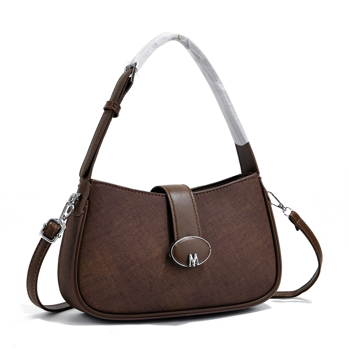 Chic Medium Dumpling Underarm Bag Brown