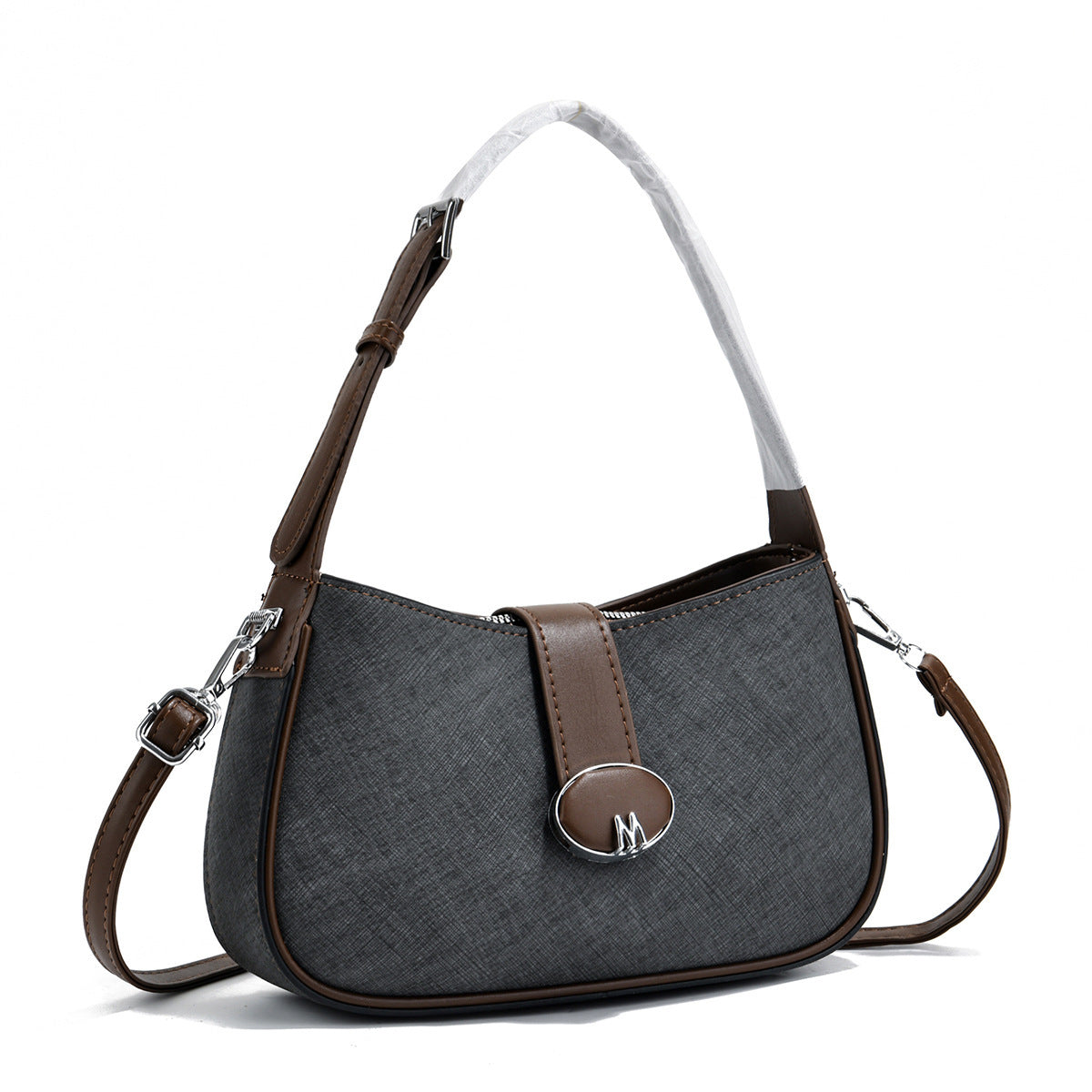 Chic Medium Dumpling Underarm Bag Black