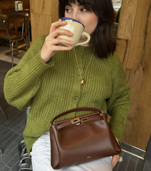 JW PEI Carmen Simple Retro High-End Shoulder Crossbody Bag for Women Brown