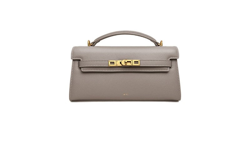 JW PEI Noor Crocodile Pattern Kelly Crossbody Bag for Women Elephant Gray