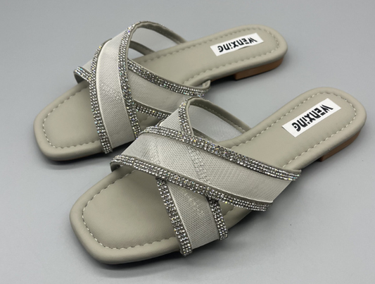 Everyday Casual Cross Strap Slide Sandals