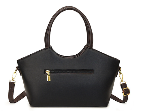 Elegant Medium Embroidered Shoulder Crossbody Bag Black