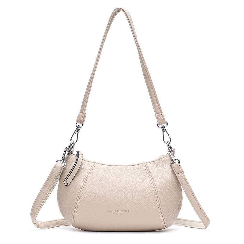 Elegant Small Dumpling Crossbody Bag Apricot