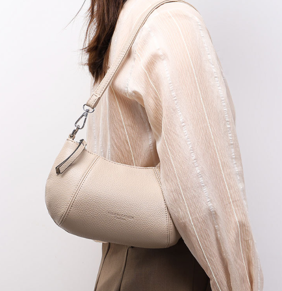 Elegant Small Dumpling Crossbody Bag Apricot