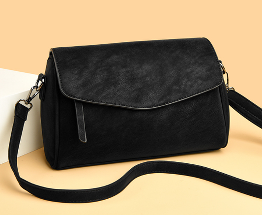 Elegant Medium Messenger Bag Black