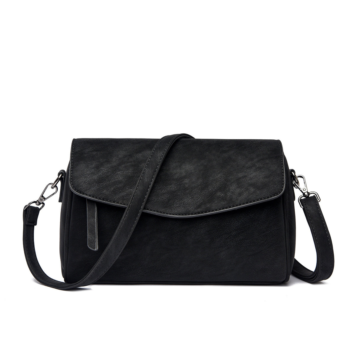 Elegant Medium Messenger Bag Black