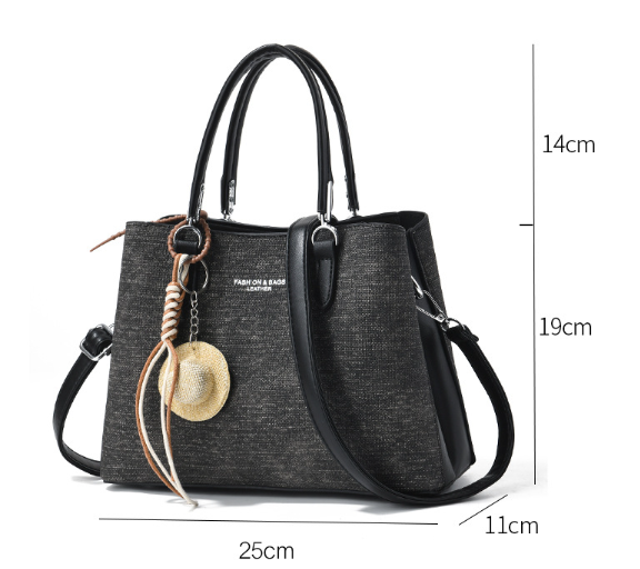 Trendy Elegant Woven Shoulder Bag Brown