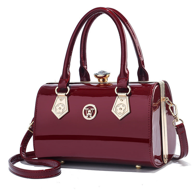 2026 New Fashionable Bright Leather Large Capacity Women's Shoulder & Crossbody HandBag