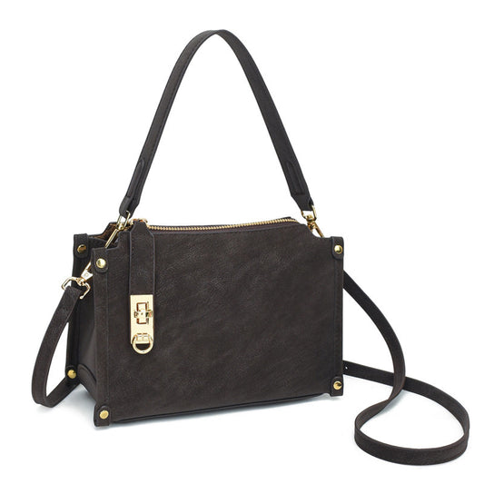 Elegant Small Frosted Square Bag Black