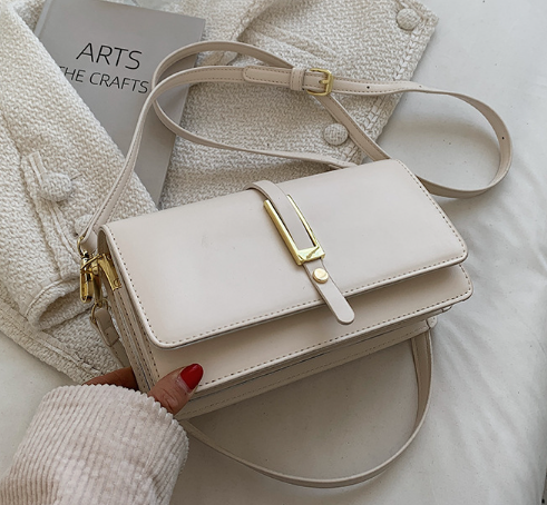 2026 Elegant Small Square Crossbody Bag Beige