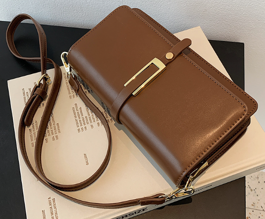 2026 Elegant Small Square Crossbody Bag Coffee