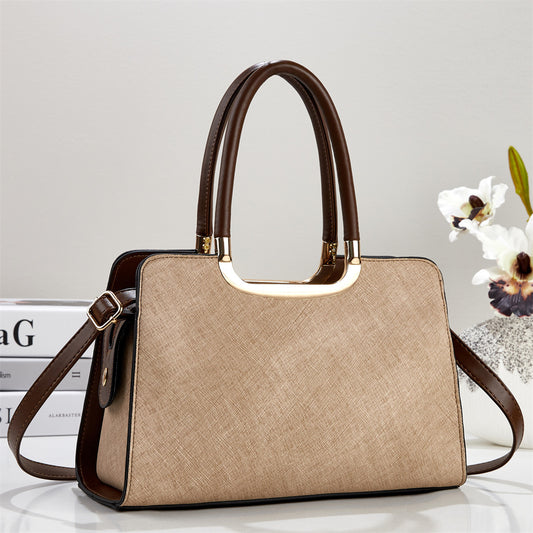 Elegant Medium Textured Handbag Khaki