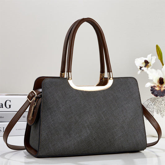 Elegant Medium Textured Handbag Black