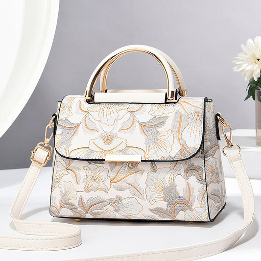 Trendy Women’s Printed Crossbody Bag – Small Ethnic Style Shoulder Handbag, Fashionable Everyday Purse