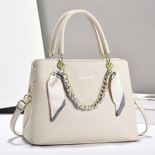 Daiziya Large Pink Shoulder Handbag Off-White