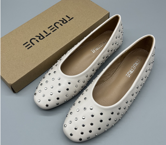 Women's 2025 French Rivet Flat Slip-On Shoes – Casual Summer Commuter Loafers