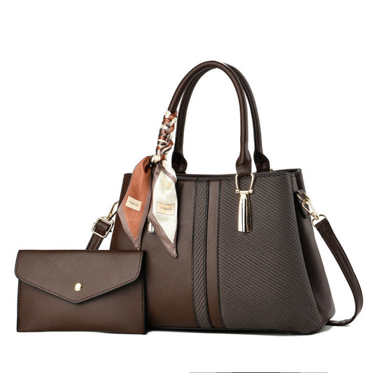 Women's 2026 Contrast Color Mother Bag – Trendy Fashion Cross-body Shoulder Bag, Large Capacity Portable Cross-border Handbag