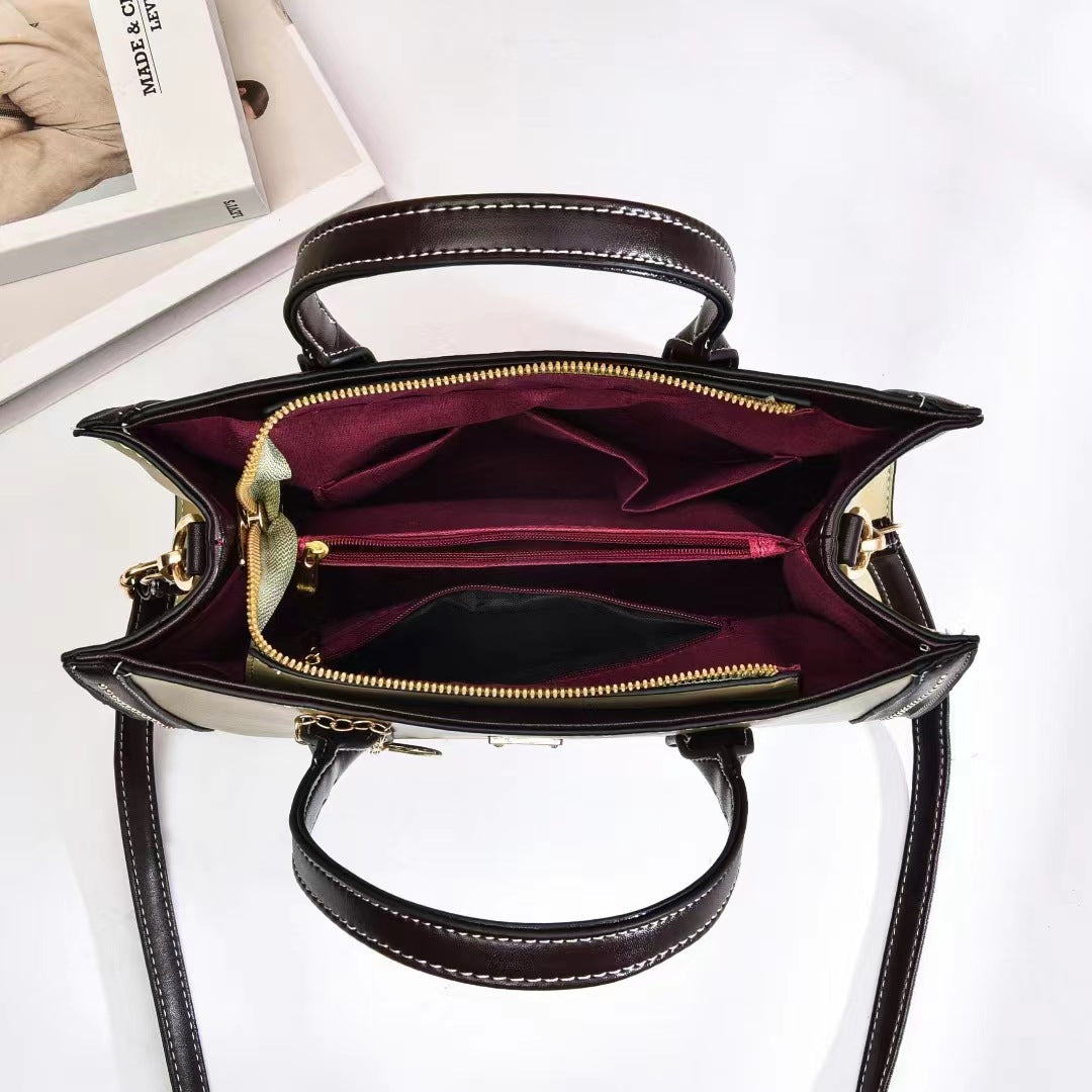 2025 Women's Cross-Step Shoulder Bag – Large Capacity Commuter Handbag, Portable Fashion Purse