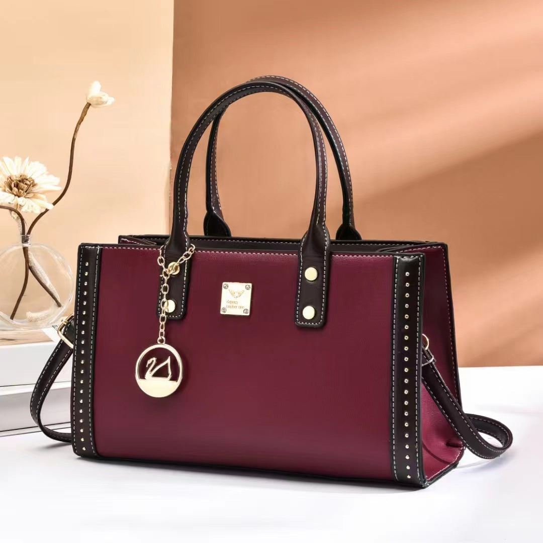 2025 Women's Cross-Step Shoulder Bag – Large Capacity Commuter Handbag, Portable Fashion Purse