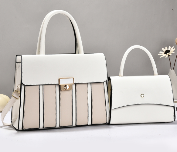 2026 Elegant Large 2-Piece Handbag Set White